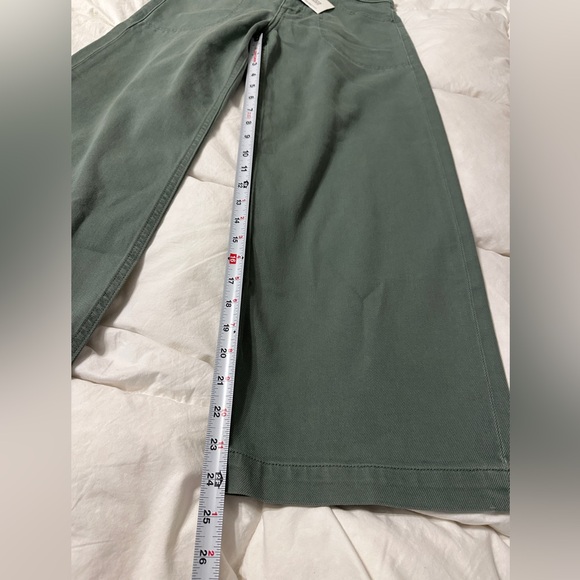 White Stuff Tia Wide Leg Cropped Jeans - NWT - Size 6 Green Wide-Leg Pants - Picture 13 of 14